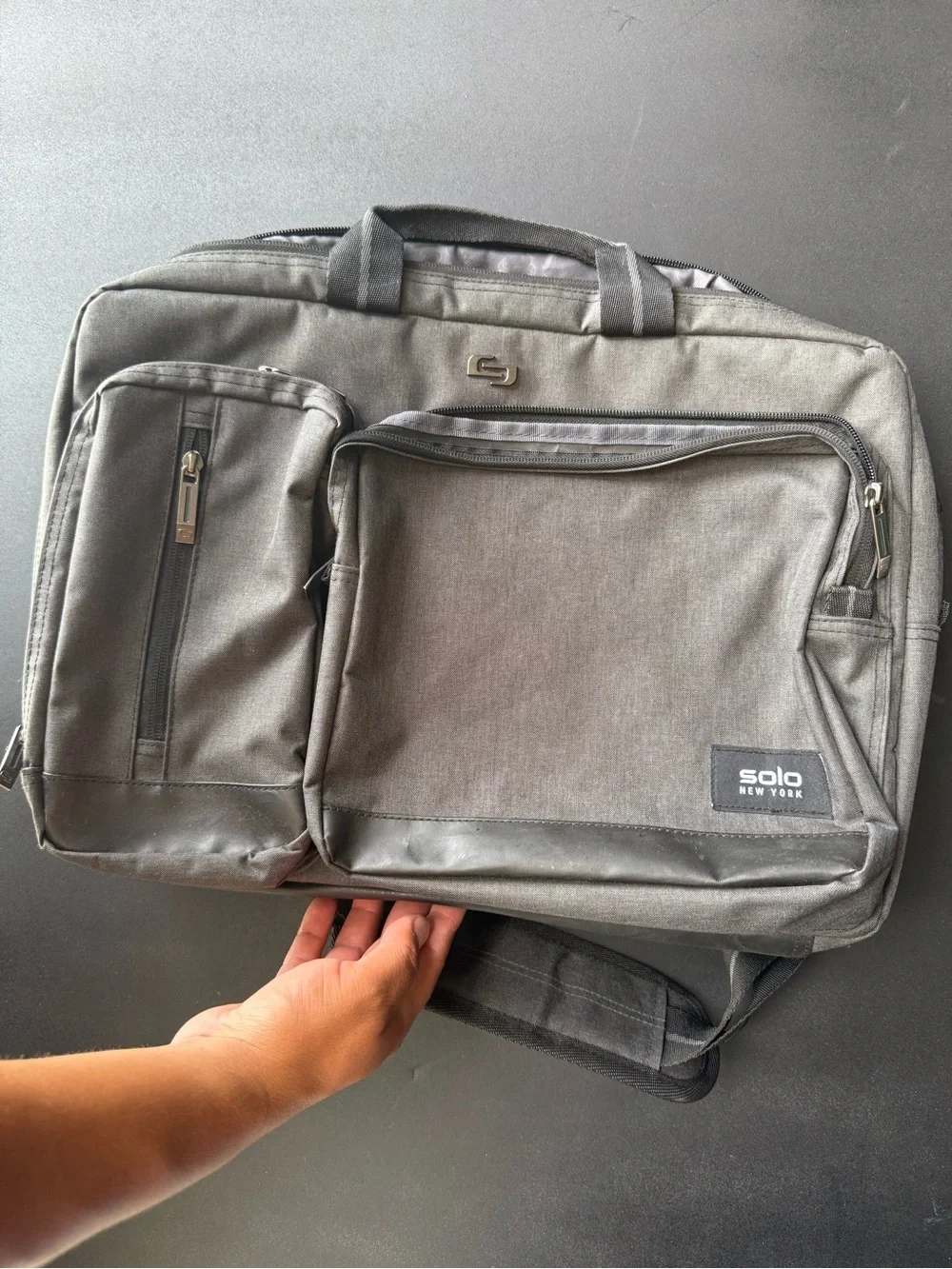 Grey Men's Laptop Briefcase